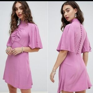 Be My Baby Solid Mockneck Button Up Back